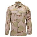 Origineel Nederlands Militair Veldshirt Drukknoopsluiting 3-Kleur Desert Camo