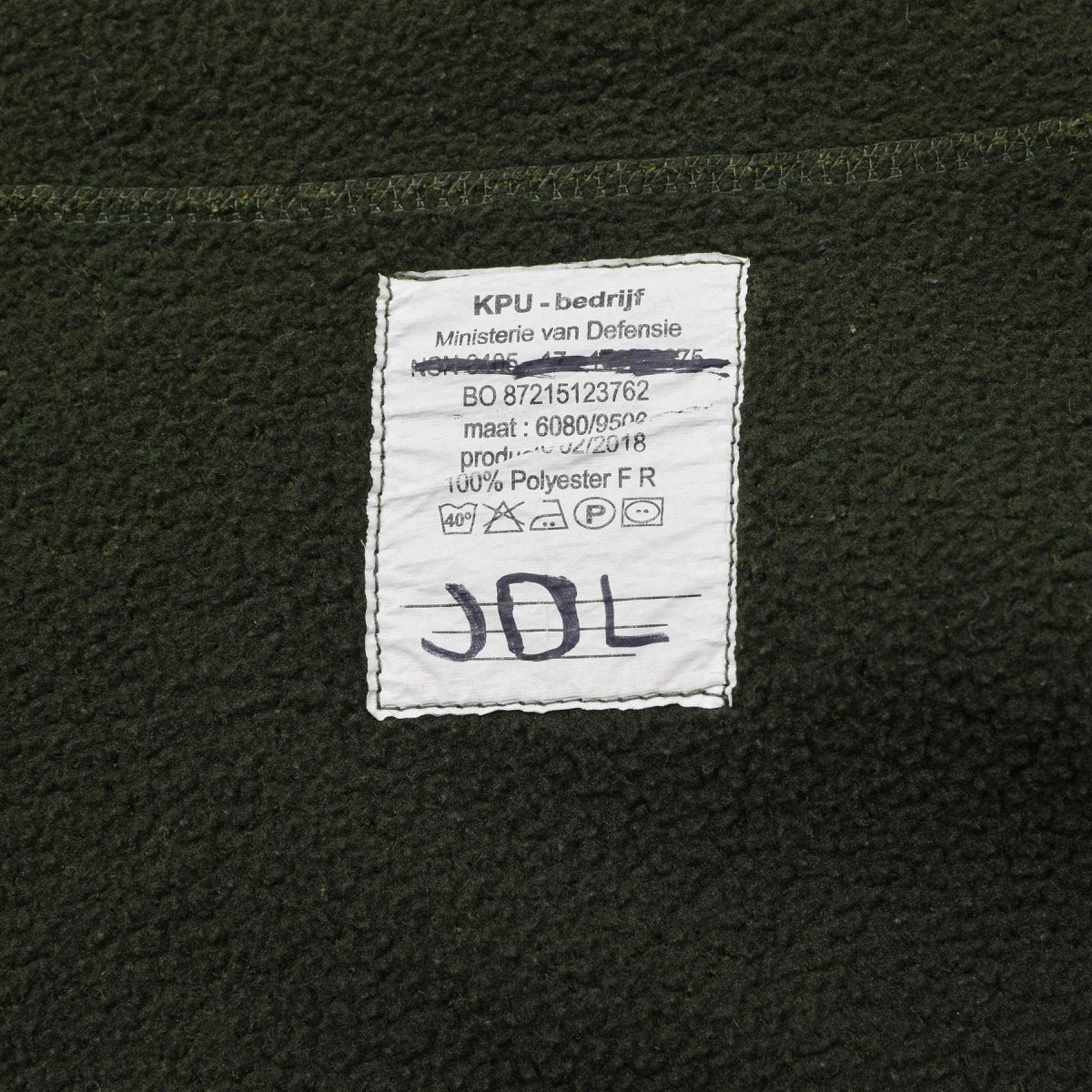 Originele Nederlandse militaire fleece jas Warm zacht thermisch koude weerskleding