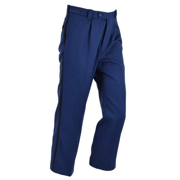 Originele Nederlandse militaire formele broek mannen zip vlieg slash zakken vast blauw