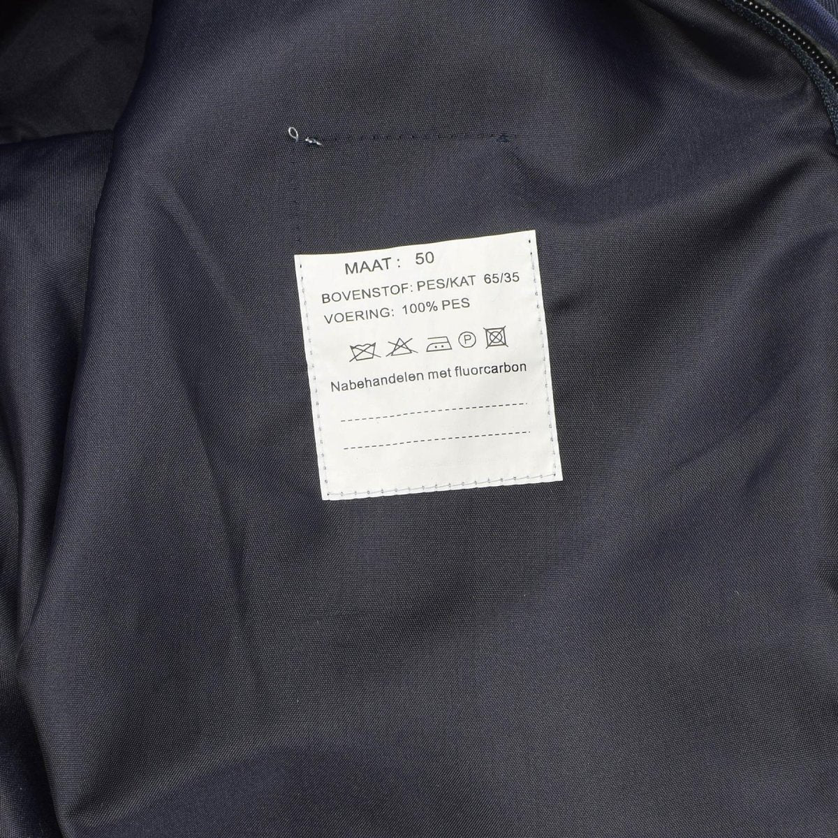 Origineel Nederlandse militaire kwestie heren regenjas gewatteerde voering trenchcoat solide blauw
