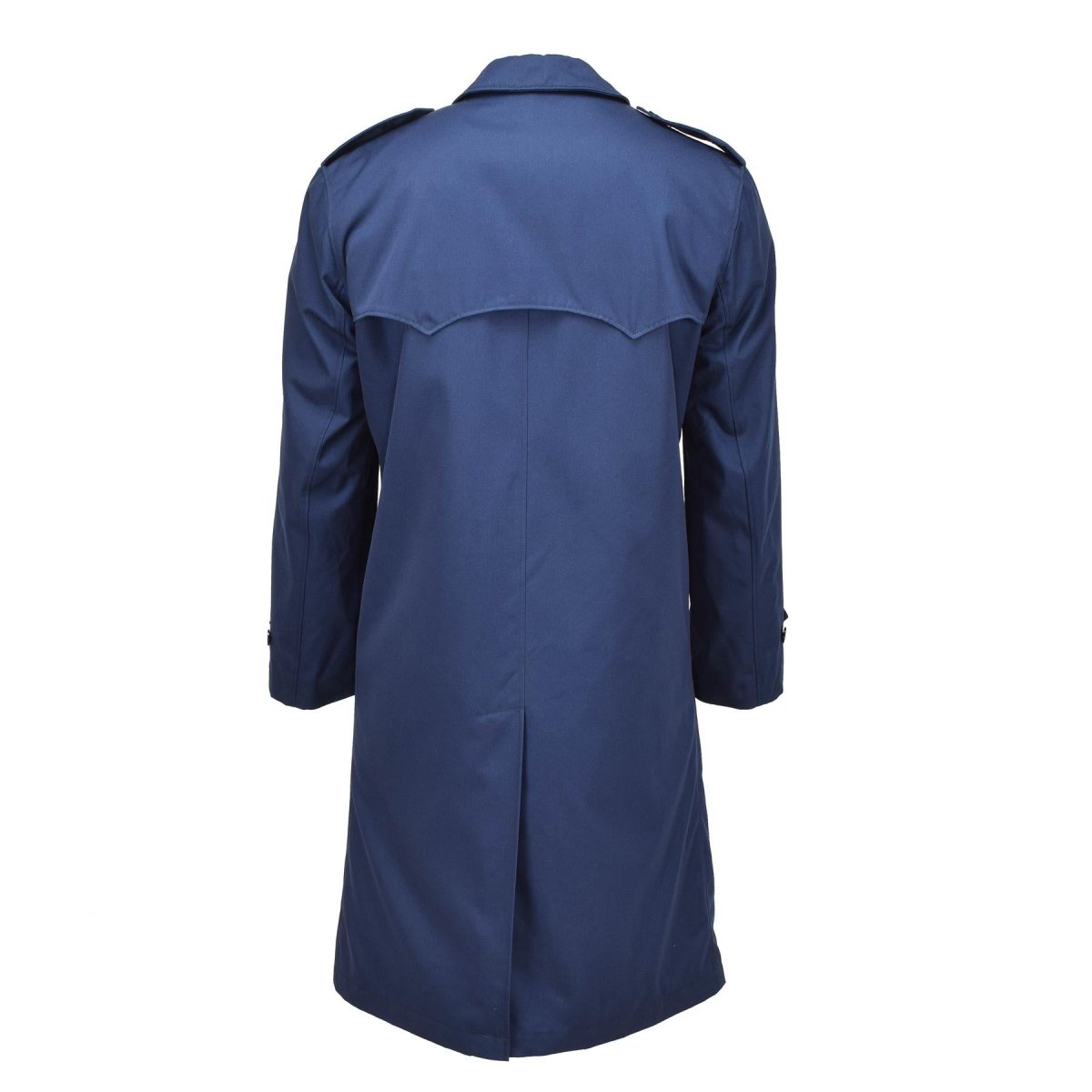 Origineel Nederlandse militaire kwestie heren regenjas gewatteerde voering trenchcoat solide blauw