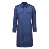 Origineel Nederlandse militaire kwestie heren regenjas gewatteerde voering trenchcoat solide blauw