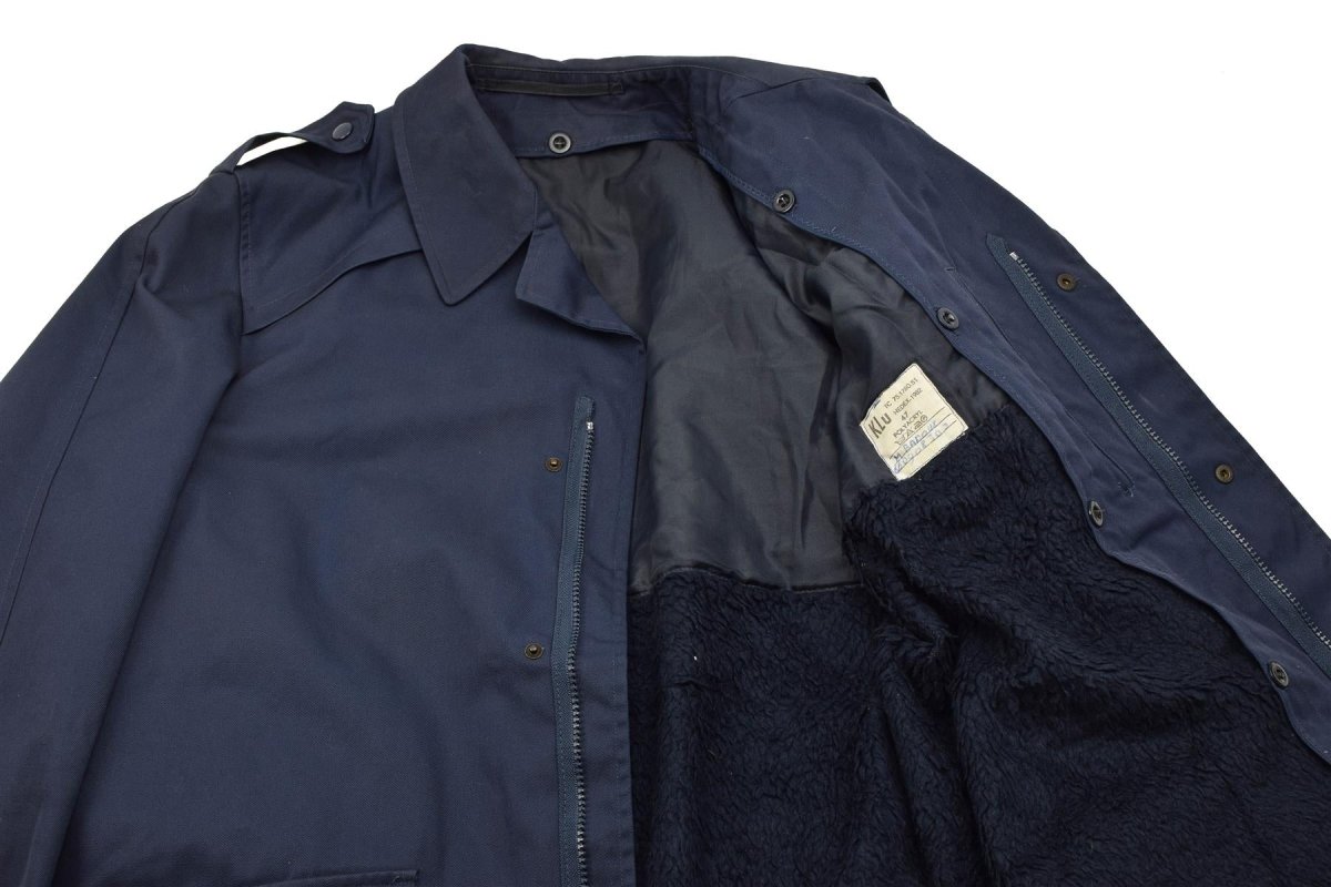 Origineel Nederlandse Militaire Parka Fleece Gevoerd Koud Weer Legerjack Blauw