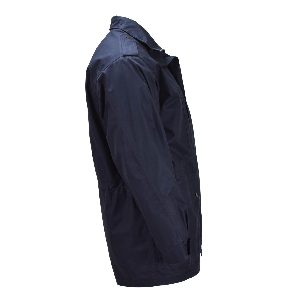 Originele Nederlandse Militaire Parka Meerdere Zakken Hoge Hals Visserslogo Blauw