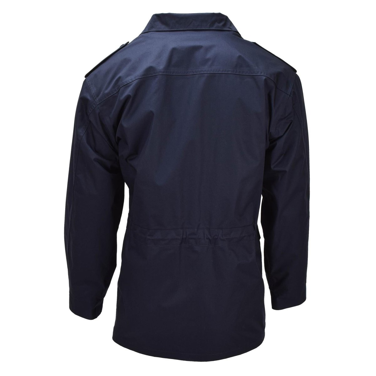 Originele Nederlandse Militaire Parka Meerdere Zakken Hoge Hals Visserslogo Blauw