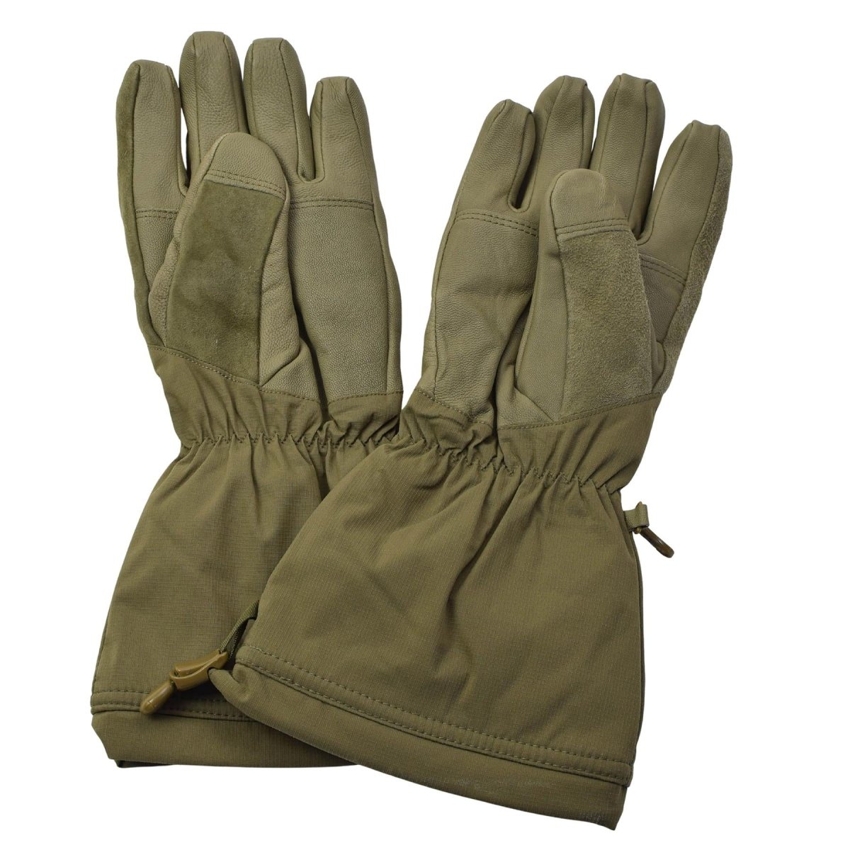 Originele Nederlandse Militaire Winter ECWS Handschoenen Waterdicht Geitenleer Palm Olijf