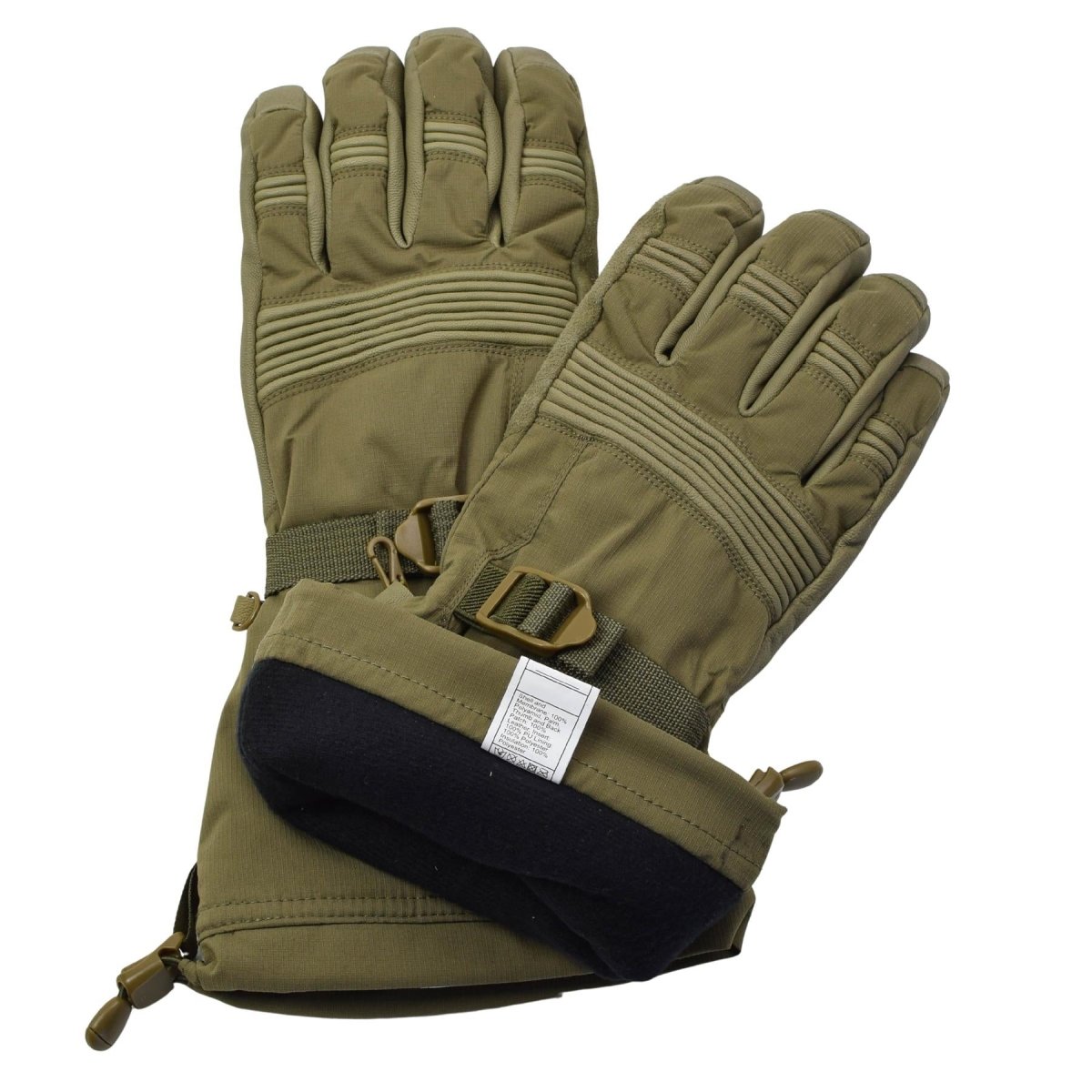 Originele Nederlandse Militaire Winter ECWS Handschoenen Waterdicht Geitenleer Palm Olijf