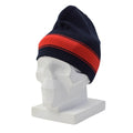 Originele Nederlandse Militaire Wollen Winterhorloge Cap Muts Donkerblauw Rode Strepen