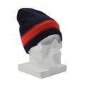 Originele Nederlandse Militaire Wollen Winterhorloge Cap Muts Donkerblauw Rode Strepen