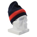 Originele Nederlandse Militaire Wollen Winterhorloge Cap Muts Donkerblauw Rode Strepen