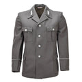 Origineel Oost-Duits militair kleedjack, epauletten, kraagpatches, grijs