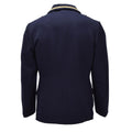 Originele Oost-Duitse militaire VM overjas met dubbele rij knopen, vintage blauw