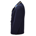 Originele Oost-Duitse militaire VM overjas met dubbele rij knopen, vintage blauw