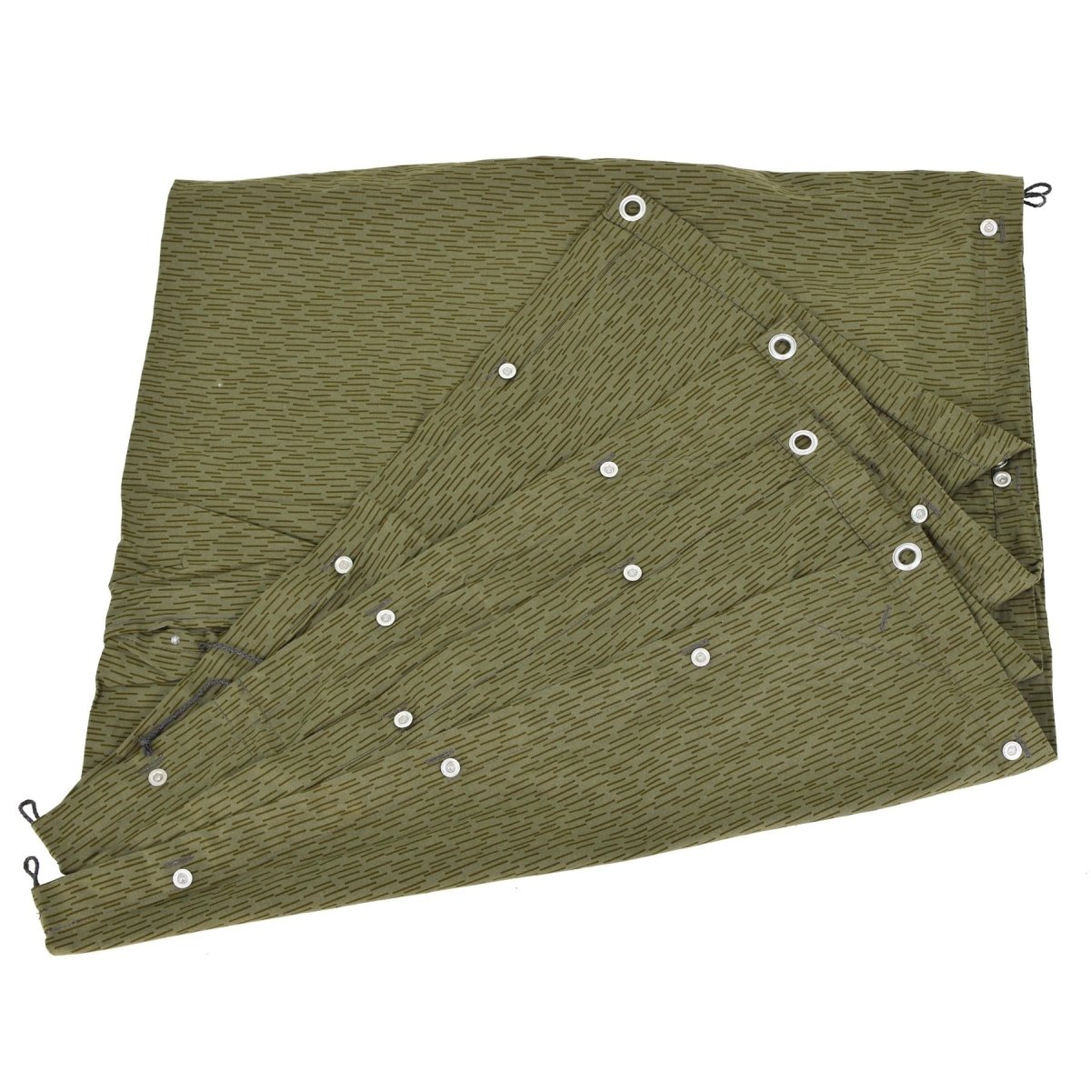Origineel Oost -Duitsland NVA Shelter Half Raindrop Patroon Strichtarn Surplus Nieuw