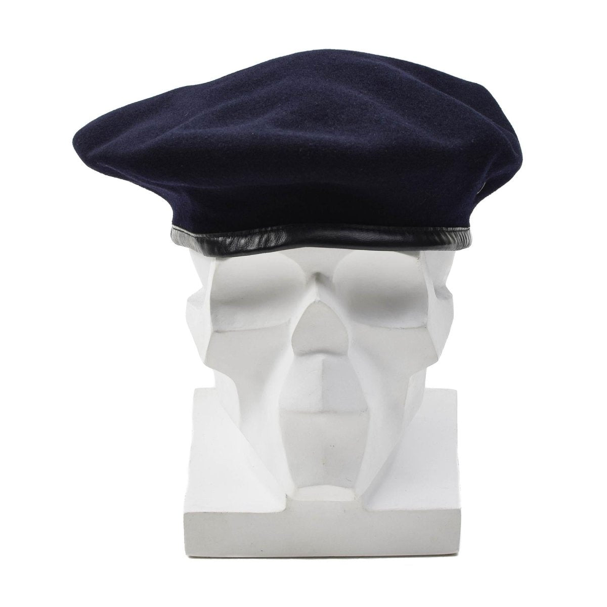 Origineel Frans leger donkerblauwe wol baret command lichtgewicht cap vintage nieuw