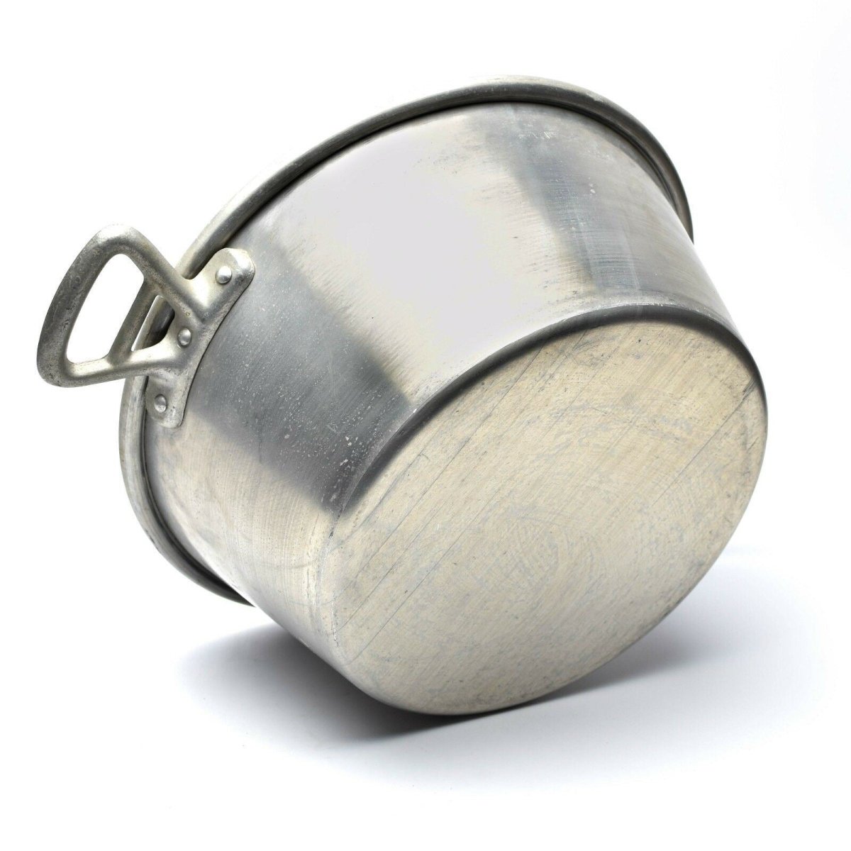 Origineel Frans leger grote kookpot. Aluminium militaire puinhoop tin pot pan
