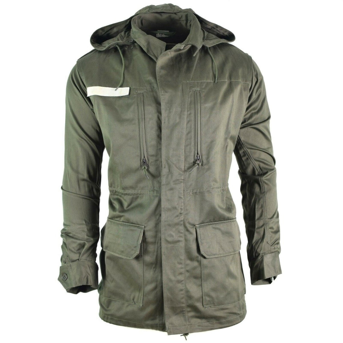 Origineel Frans leger Olive OD Jacket Vermoeidheid Combat Militaire Hooded Parka Sateen