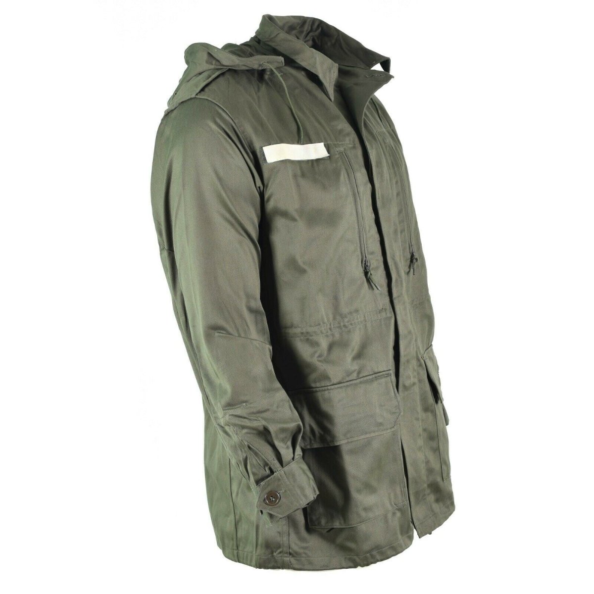 Origineel Frans leger Olive OD Jacket Vermoeidheid Combat Militaire Hooded Parka Sateen