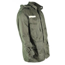 Original French army Olive OD jacket fatigue combat military hooded parka sateen - GoMilitar