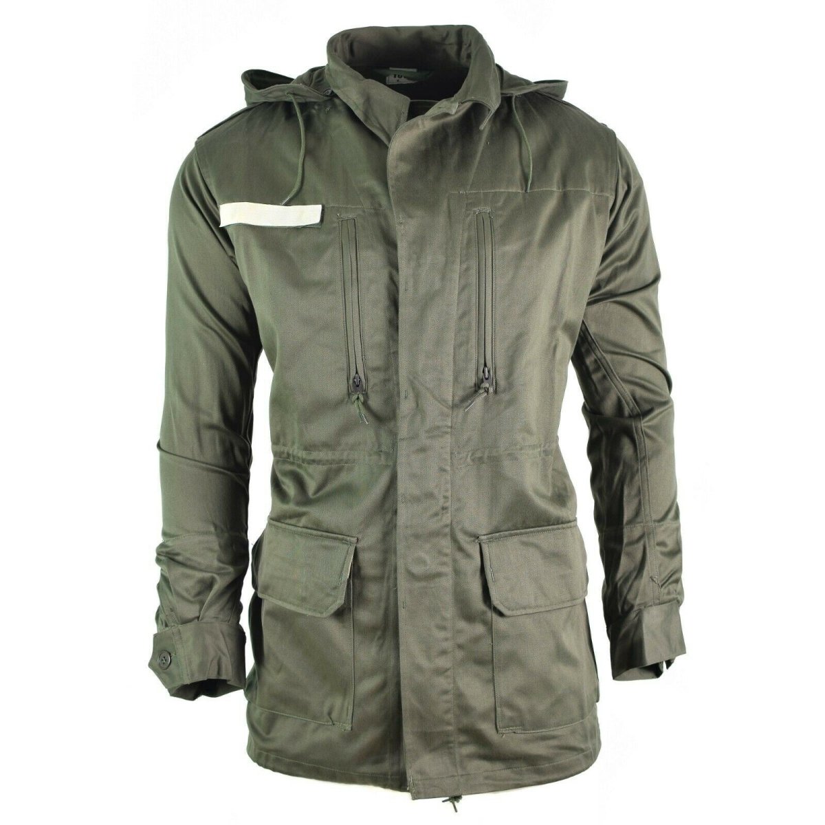 Origineel Frans leger Olive OD Jacket Vermoeidheid Combat Militaire Hooded Parka Sateen
