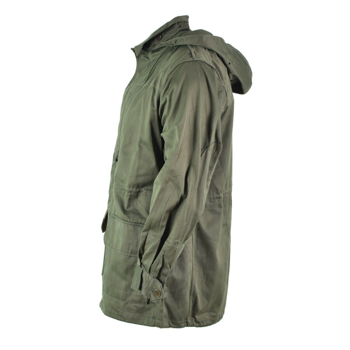 Origineel Frans leger Olive OD Jacket Vermoeidheid Combat Militaire Hooded Parka Sateen