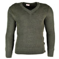 Originele Franse leger trui trui jumper chlorofibre v-hals wol
