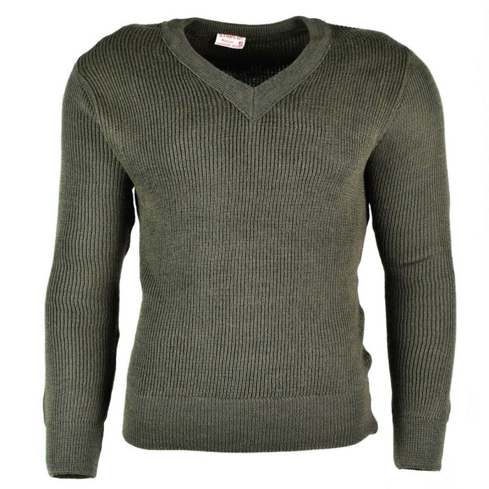 Originele Franse leger trui pullover Jumper Chlorofibre V-hals wol - GoMilitar