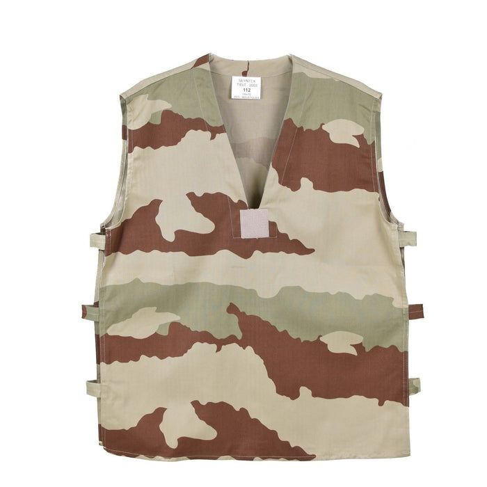 Origineel tactisch GAO-vest van het Franse leger in F2 woestijncamouflagepatroon voor buiten- en militair gebruik