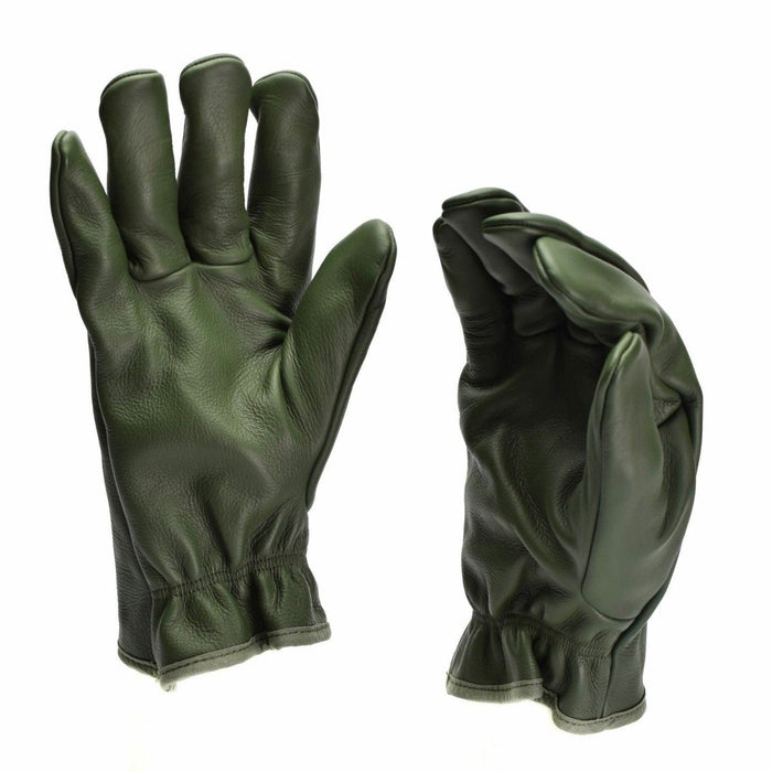 Originele Franse Militaire Combat Leren Handschoenen Olijfgroen - GoMilitar