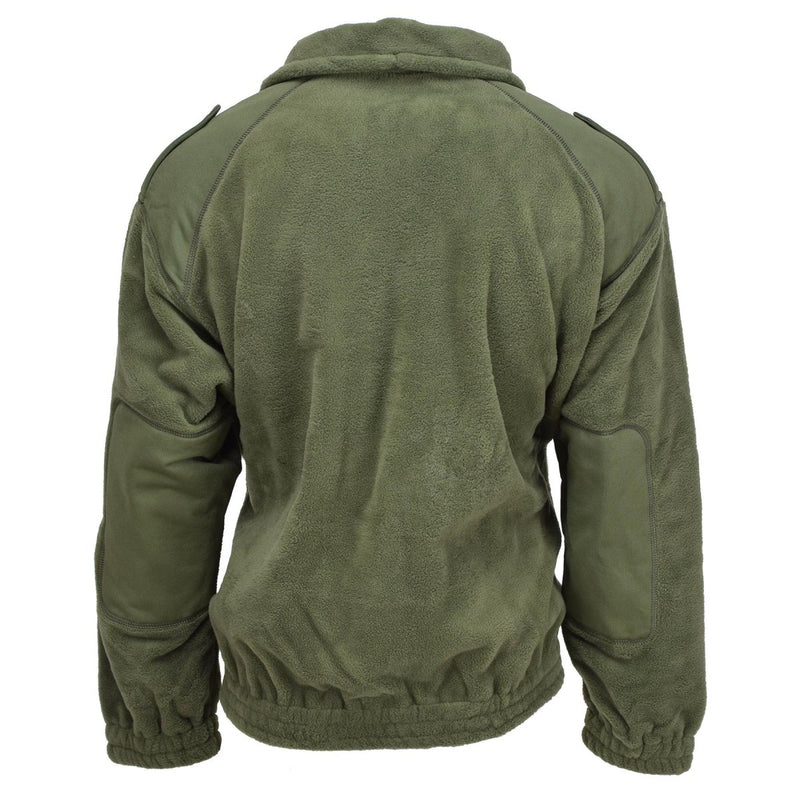 Originele Franse militaire fleece jas Polar warm versterkte hoge nek olijf nieuw