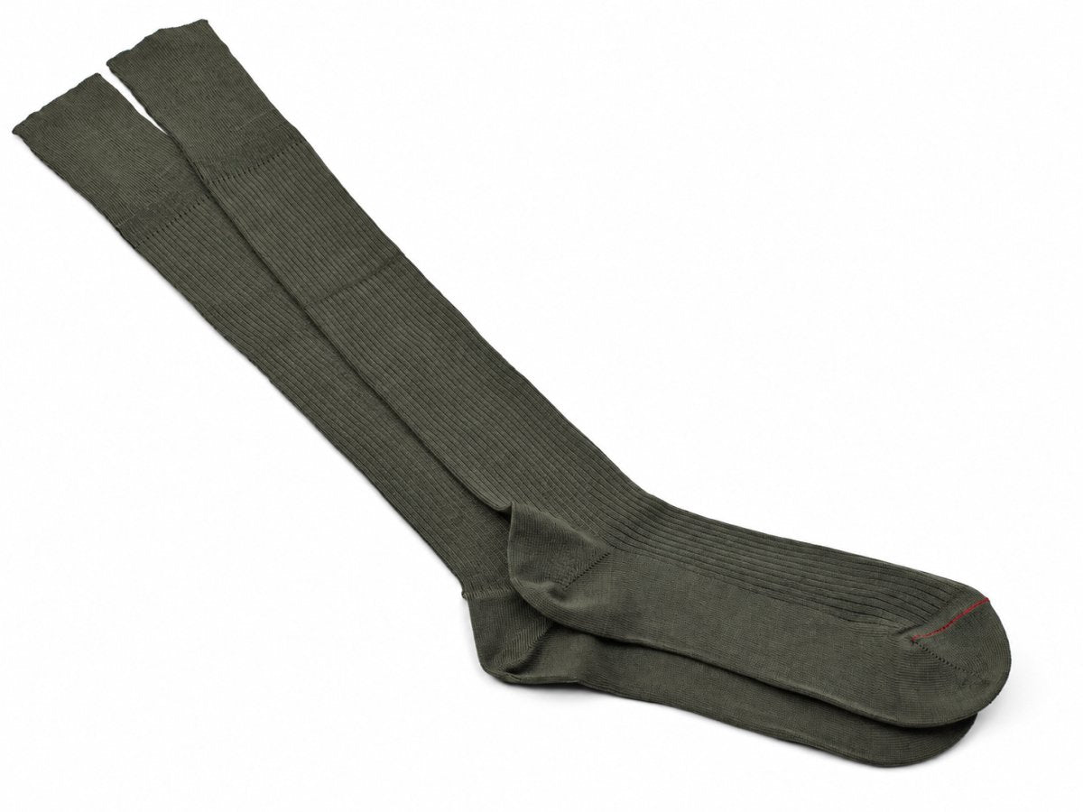 Originele Franse militaire kniekousen Wol-polyestermix Outdoor Olijf