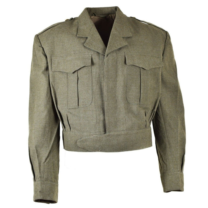 Originele echte Belgische leger Field ike jas Olive OD Eisenhower wol - GoMilitar