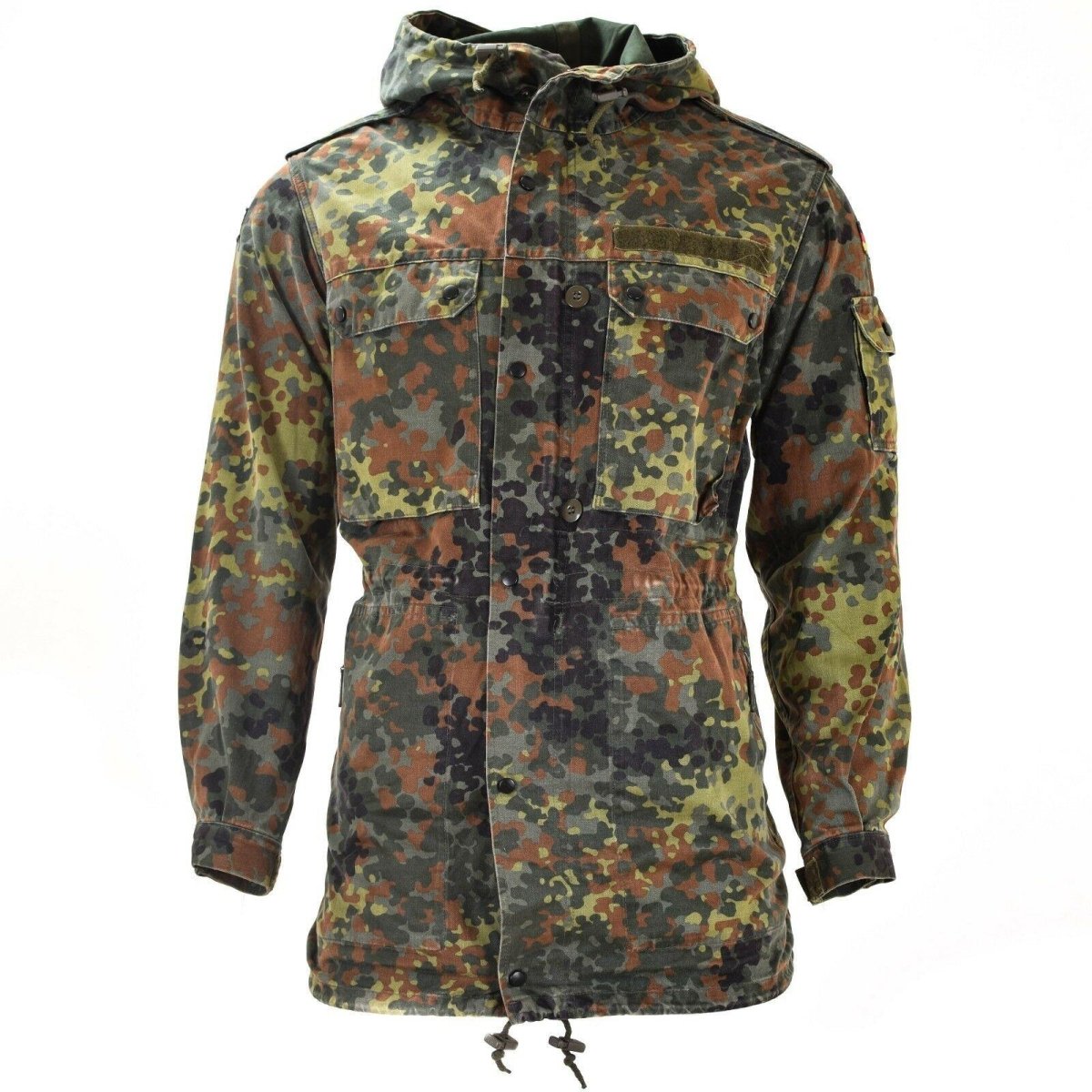 Origineel Duitse leger veldjack Parka Militair nummer Flecktarn Camo W Liner