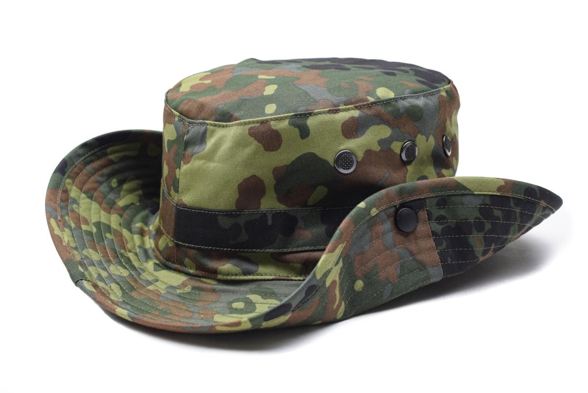 Origineel Duits leger flecktarn boonie hoed camping jagen buiten zomer pet nieuw