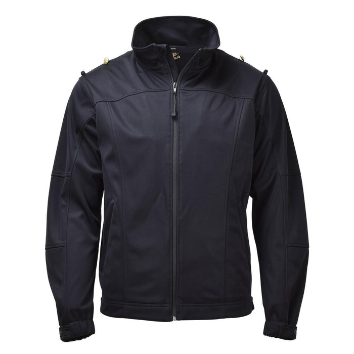 Origineel Duits marinejack met rits, zwarte softshell hoge kraag, gevecht NIEUW - GoMilitar