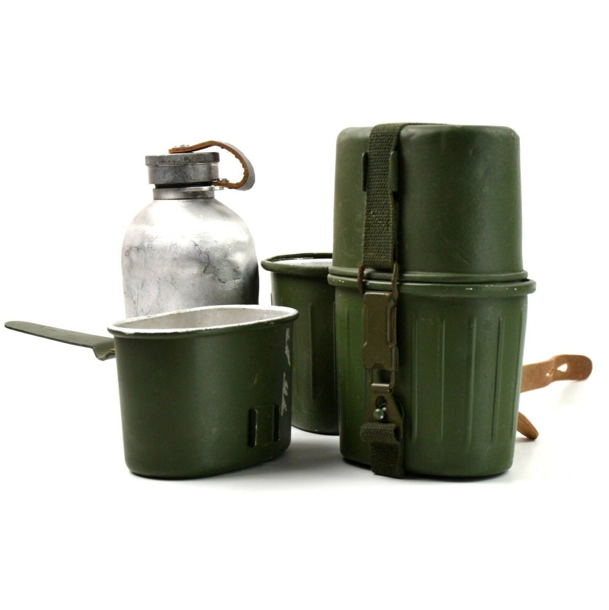 Originele Duitse legermesset kantine drinkfles waterfles kookgerei leger