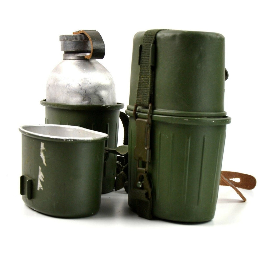 Originele Duitse legermesset kantine drinkfles waterfles kookgerei leger