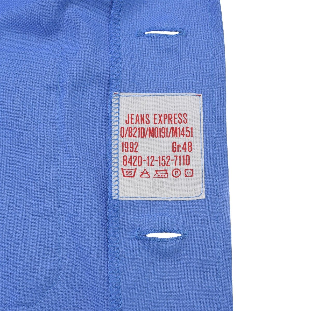 Origineel pyjamashirt van het Duitse leger met lange mouwen en knopen aan de voorkant blauw