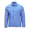 Origineel pyjamashirt van het Duitse leger met lange mouwen en knopen aan de voorkant blauw