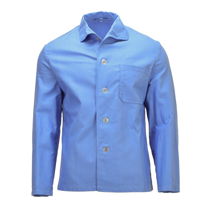 Original German Army Pajama Shirt Long Sleeve Button Front Sleepwear Blue - GoMilitar