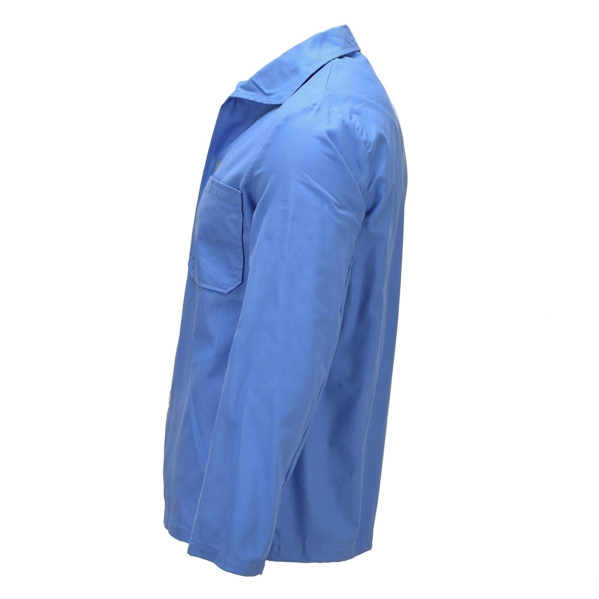 Origineel pyjamashirt van het Duitse leger met lange mouwen en knopen aan de voorkant blauw