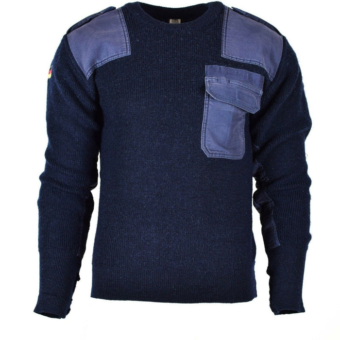 Originele Duitse leger trui Commando Jumper Blauw navy trui Wool Military - GoMilitar
