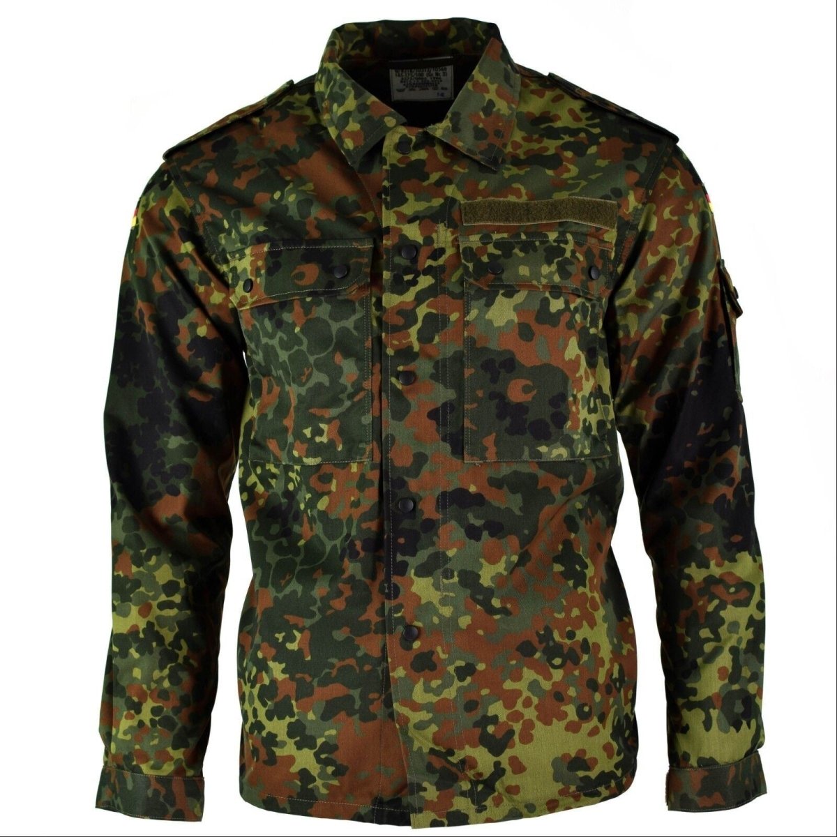 Origineel Duits legerhirt ritssluiting Flecktarn Camo tactisch gevecht BW Army Issue