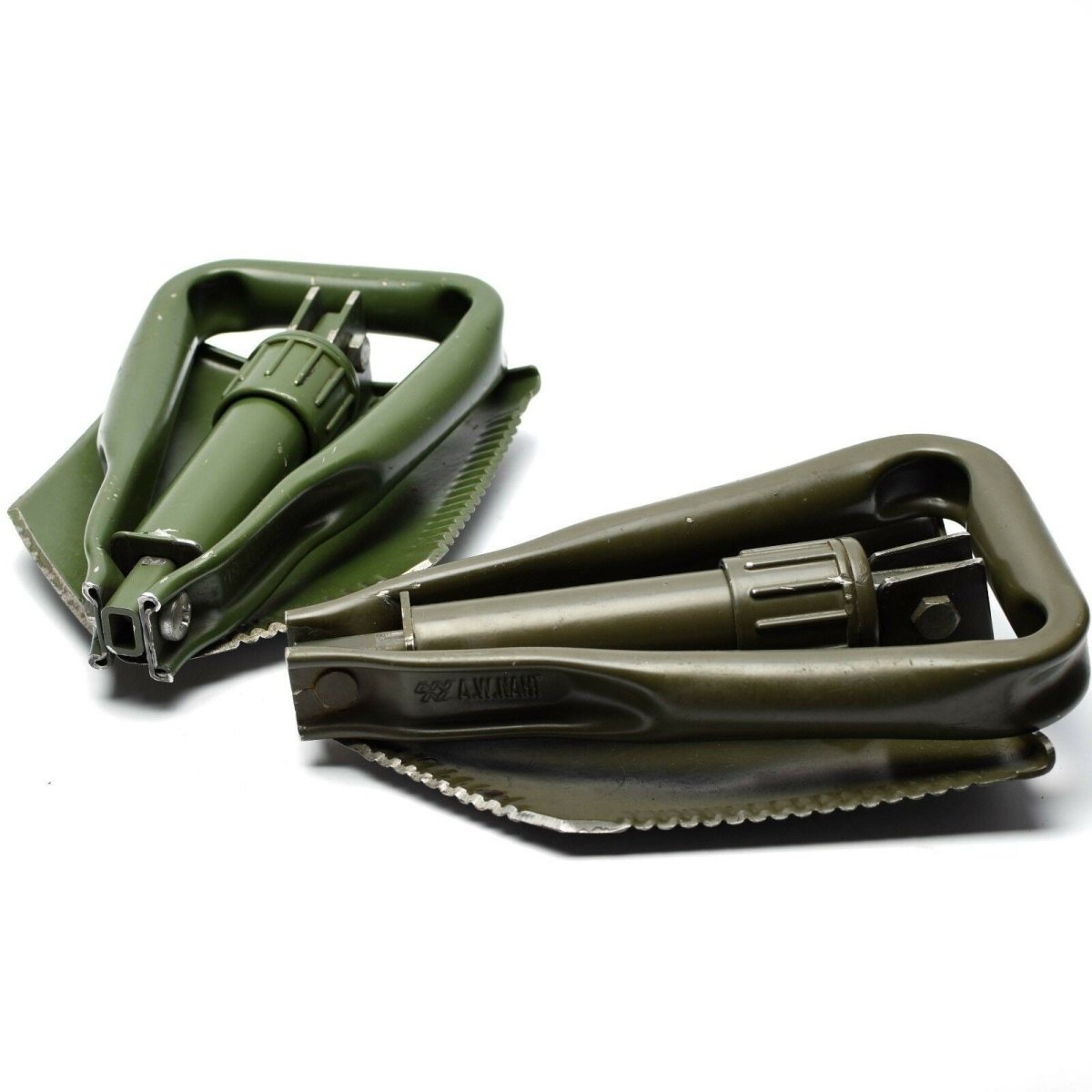 Originele Duitse BW Army Folding Shovel. Overleving buiten groen schade