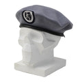 Originele Duitse brandweer baretpet geborduurde stoffen badge grijs