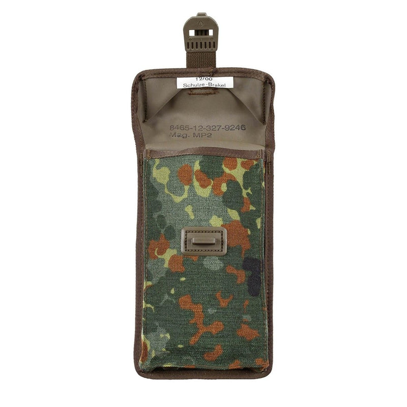 Original German Military BW magazine pouch MP2 small flecktarn camo cordura NEW - GoMilitar