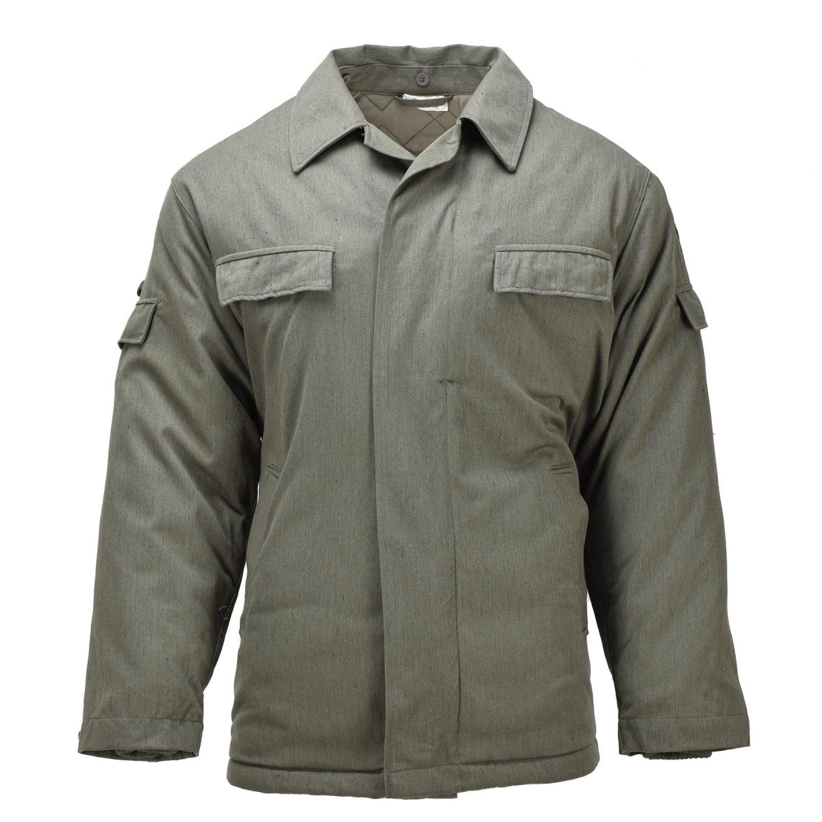 Originele Duitse militaire DDR-veldjas legeruitgave Vintage surplus olijf