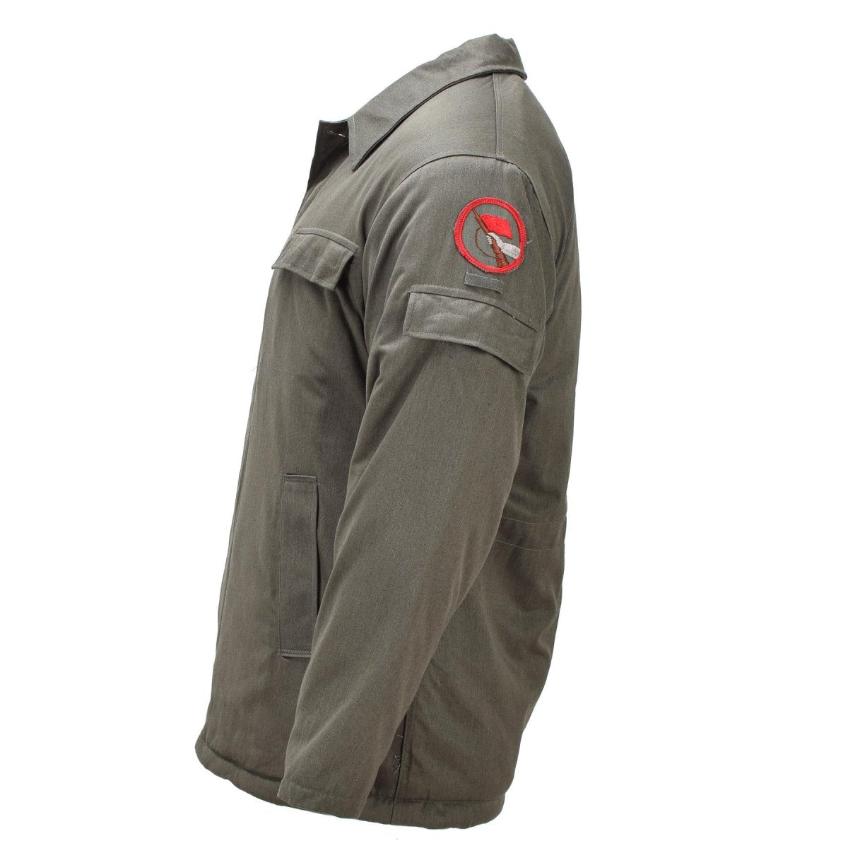 Originele Duitse militaire DDR-veldjas legeruitgave Vintage surplus olijf