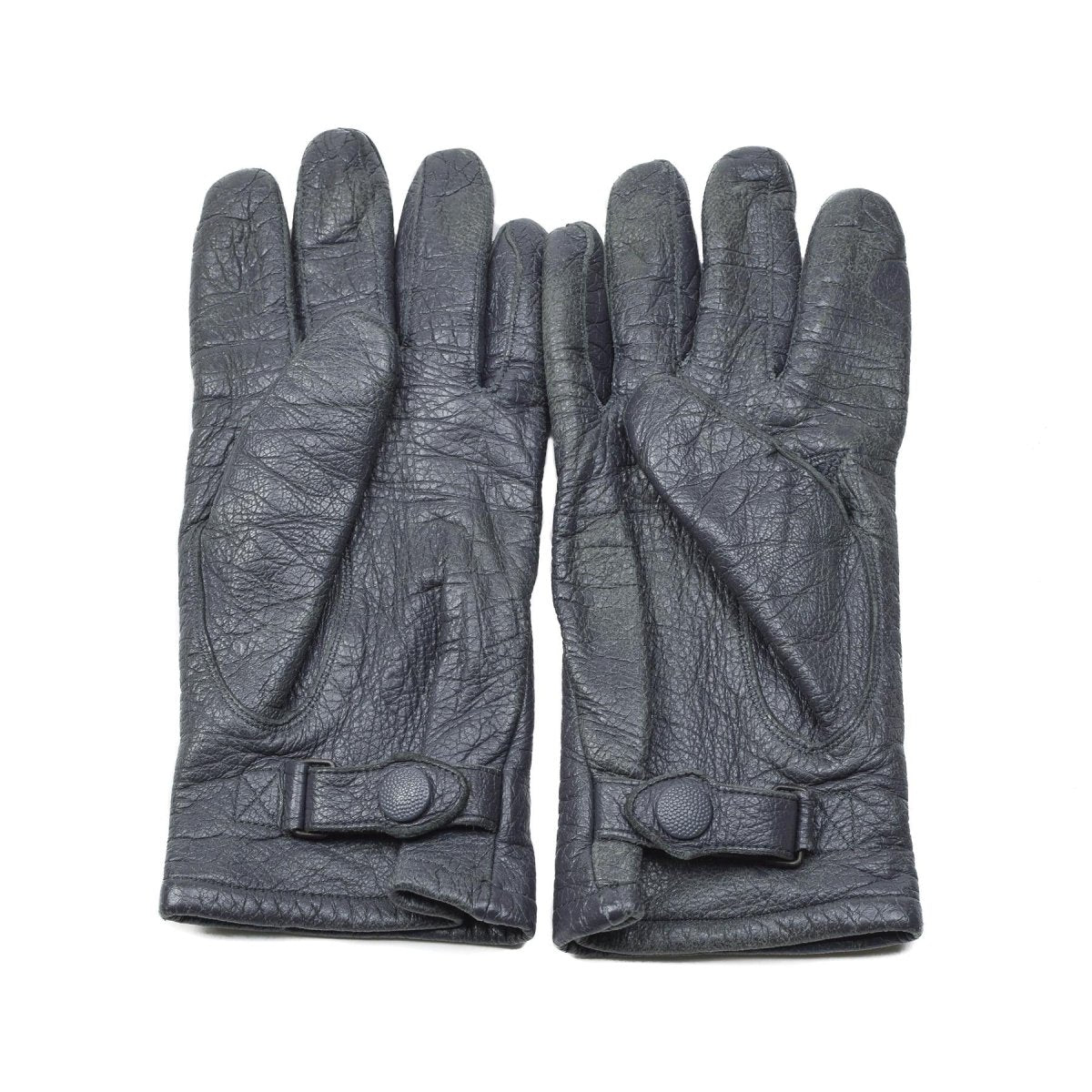 Originele Duitse militaire lederen handschoenen grijze polsband Duitsland legeroverschot