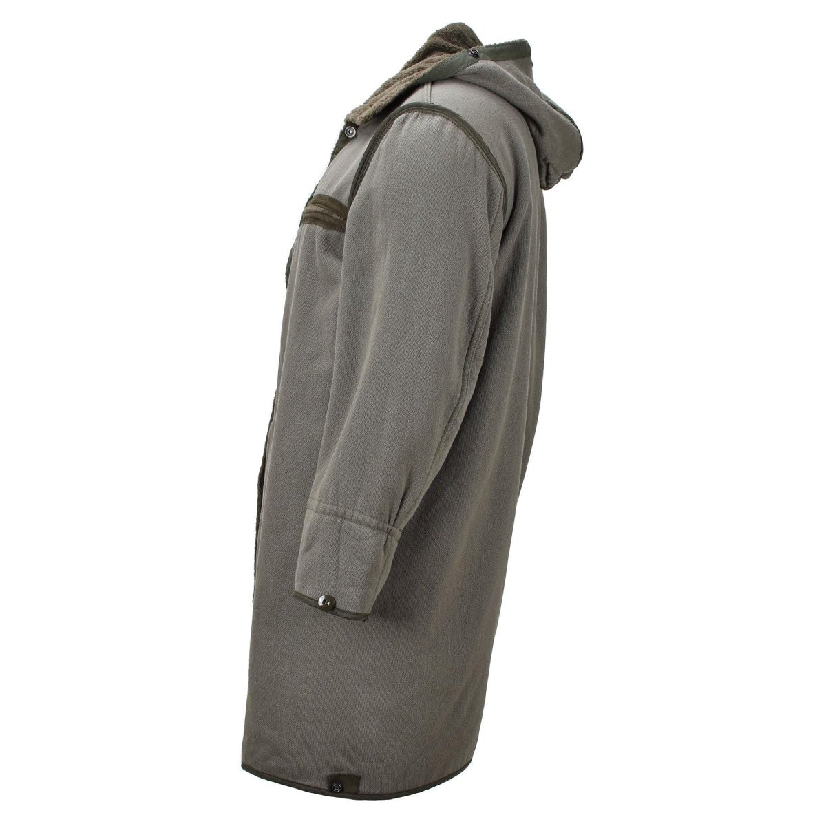 Originele Duitse militaire Lange Parka Faux Fur Liner Thermal Hooded Army Olive